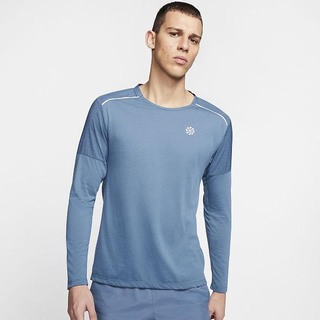 Top Nike Rise 365 Maneca Lunga Running Barbati Albastri | TGUC-61958